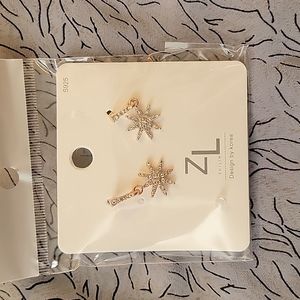 Rhinestone snowflake earrings